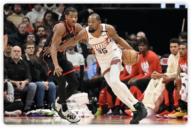 布克31+8比尔30分 巴恩斯20+9猛龙一波流带走太阳